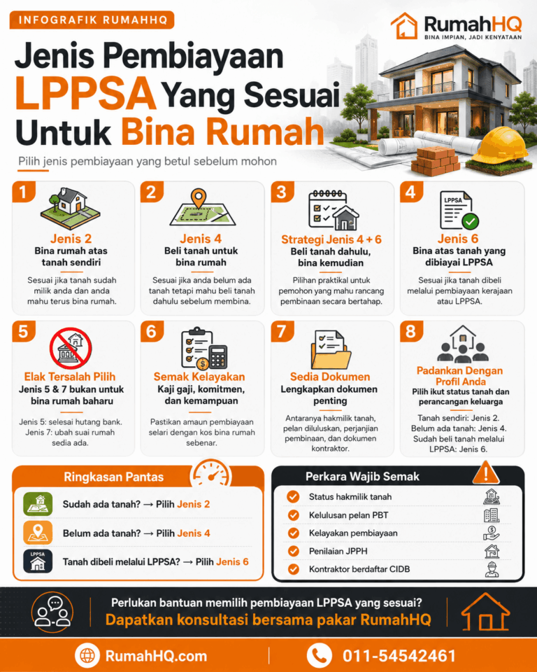 Jenis Pembiayaan LPPSA Untuk Bina Rumah: Ramai Penjawat Awam Salah Pilih — Ini Cara Pilih Yang Betul Sebelum Mohon! | RumahHQ 5 Jenis Pembiayaan LPPSA Untuk Bina Rumah Ramai Penjawat Awam Salah Pilih — Ini Cara Pilih Yang Betul