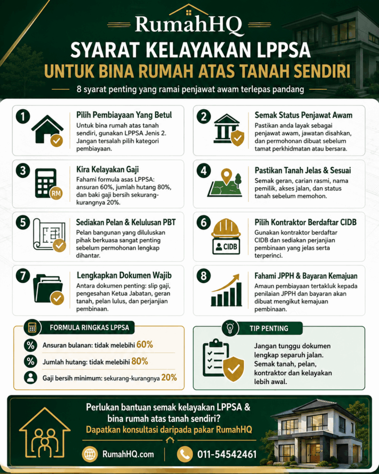 Syarat Kelayakan LPPSA Untuk Bina Rumah Atas Tanah Sendiri 8 Syarat Penting Yang Ramai Penjawat Awam